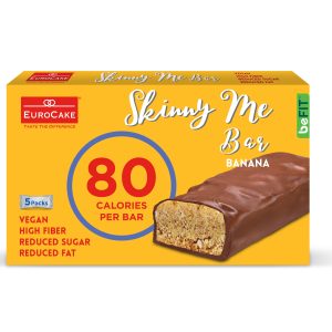 يوروكيك بريميوم لوح مغلف بالشوكولاته بنكهة الموز خفيف سكر غني بالالياف قليل الدسم 100جم*24 باكيت