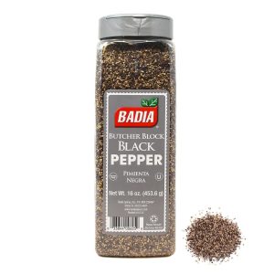 Badia Pepper Black Butcher Block, USA, 6x16 oz