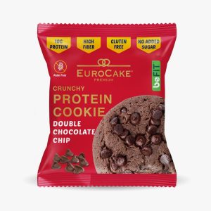 يوروكيك بريميوم كوكيز بروتين رقائق الشوكولاته خالي من الجلوتين/السكر 40جم 6باكيت*8حبة